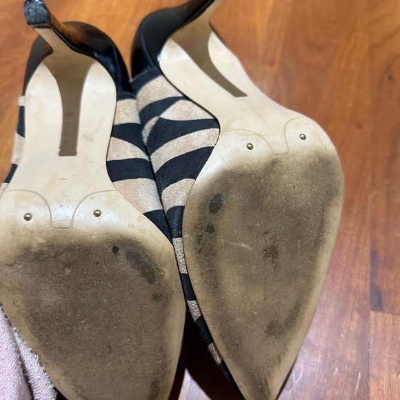 Zara Woman Striped Tan and Black Suede Pumps size EU 40. - Picture 7 of 8